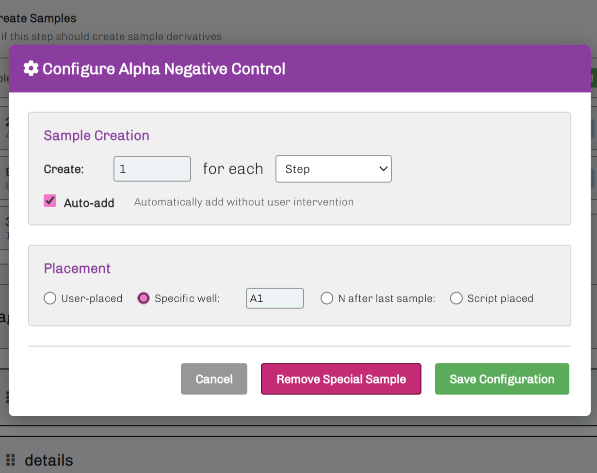 Control Configuration